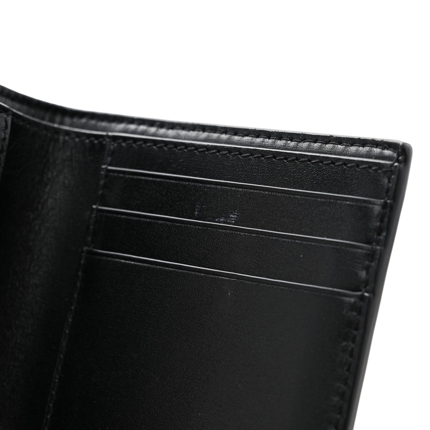 Saint Laurent Smooth Calfskin Cassandre Credit Card Wallet Black 8 of 11