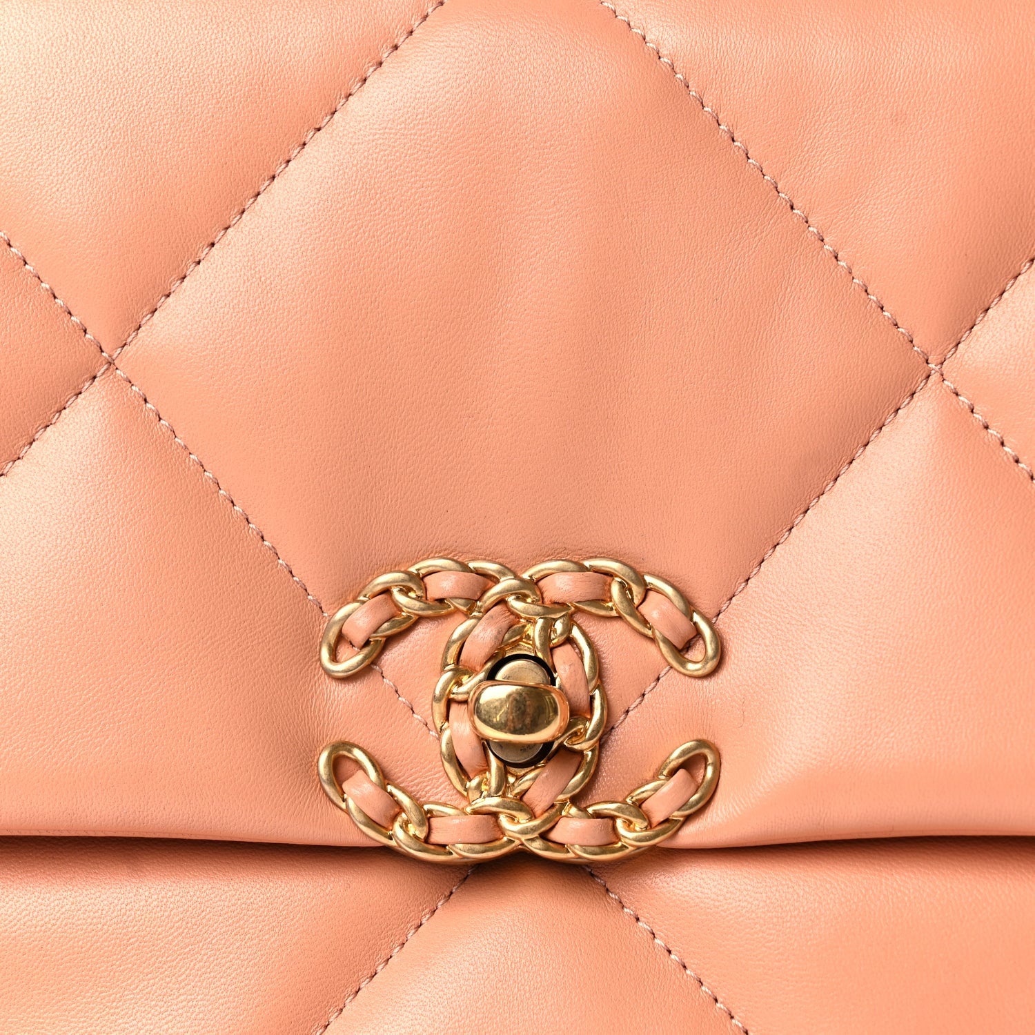 Chanel Lambskin Quilted Medium  19 Flap Beige 7 of 10