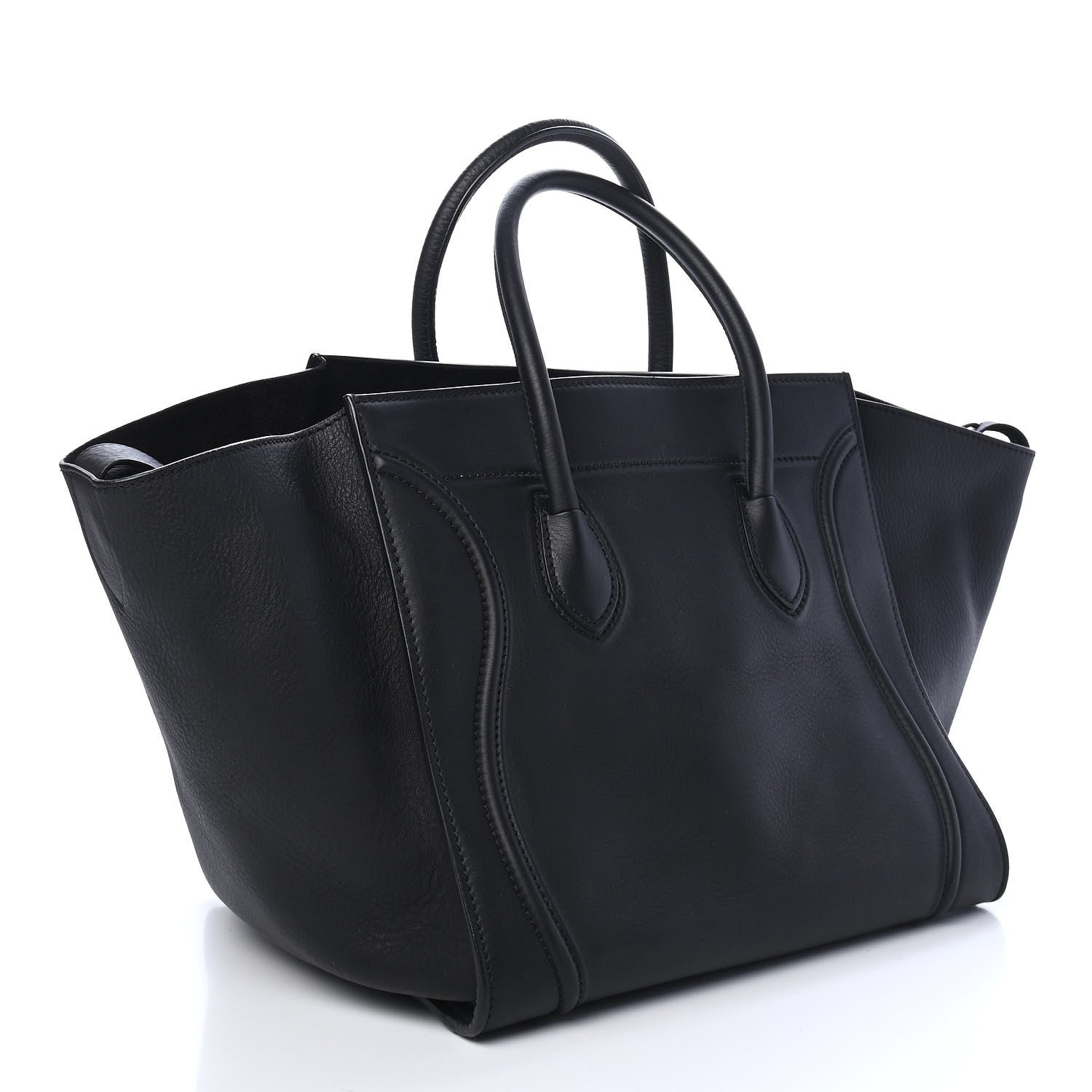 Celine Supple Calfskin Medium Phantom Luggage Black 3 of 11