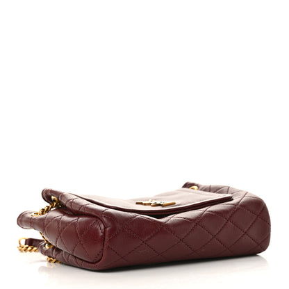 Saint Laurent Lambskin Quilted Monogram Mini Nolita Rouge Cabernet 4 of 14