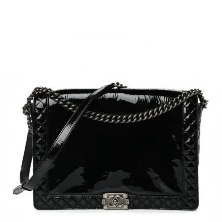 Patent Large Boy Reverso Flap Black