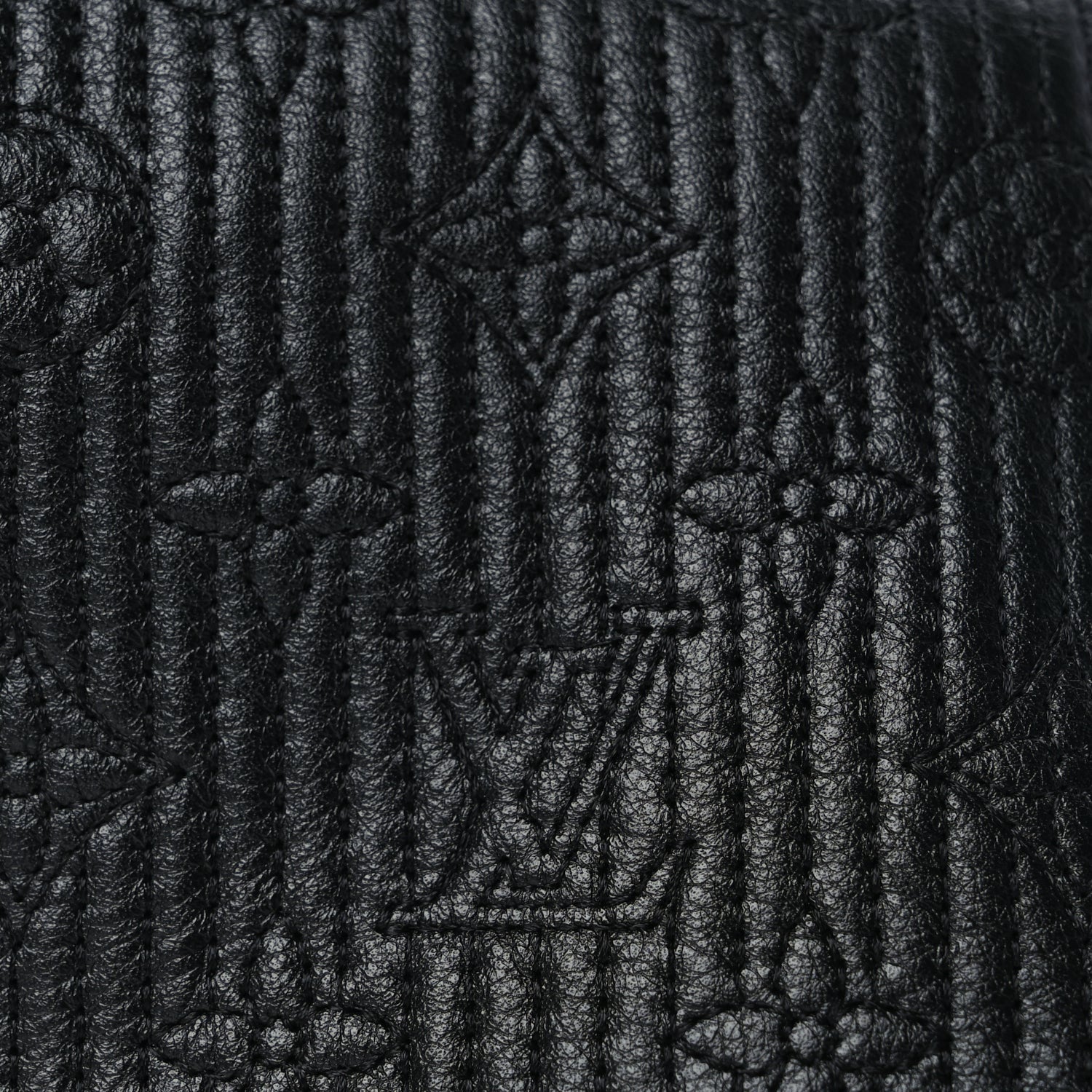 Louis Vuitton Calfskin Quilted Monogram Altair Clutch Black 7 of 7