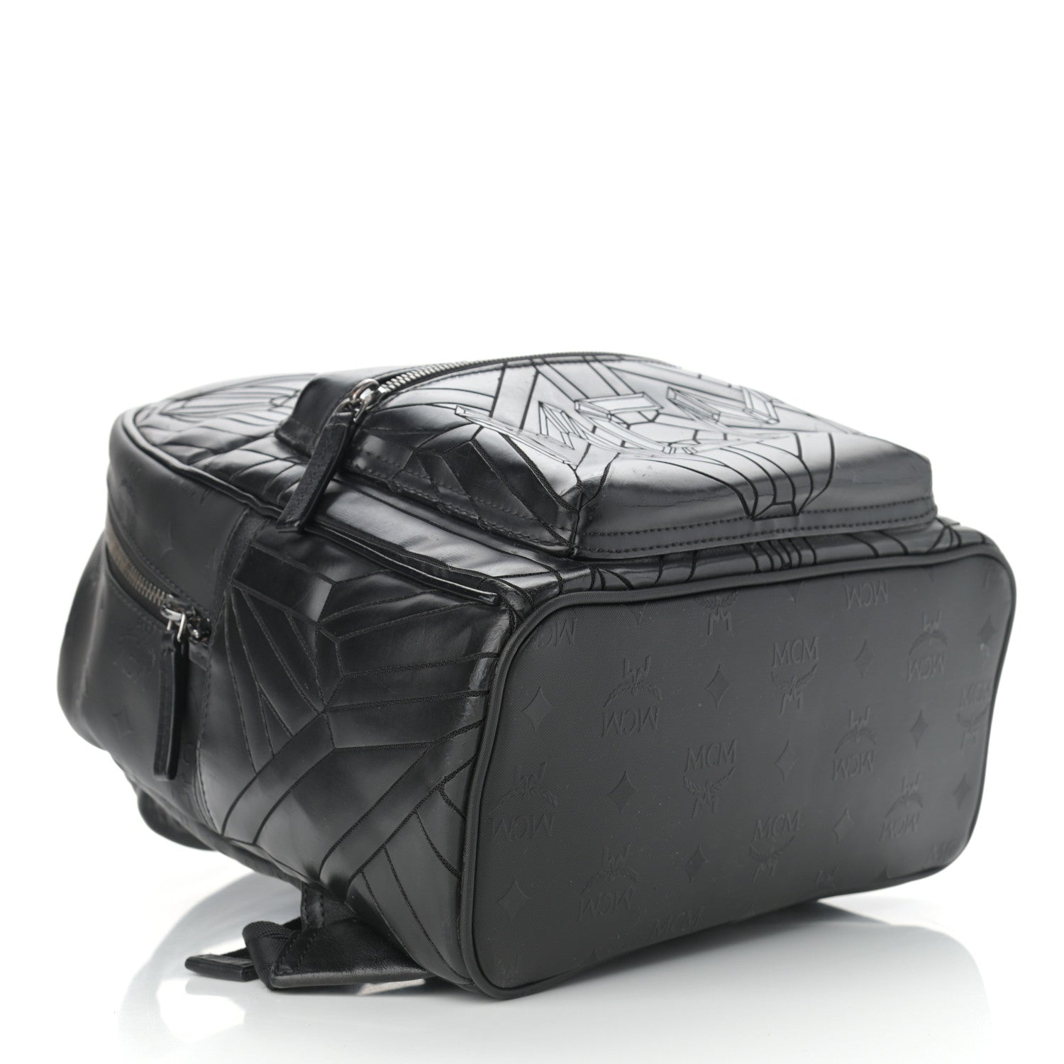 MCM Calfskin Small Bionic Backpack Black 4 of 10