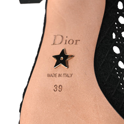 Christian Dior Mesh Cotton Cannage Dior Capture 100mm Pumps 39 Black 6 of 7