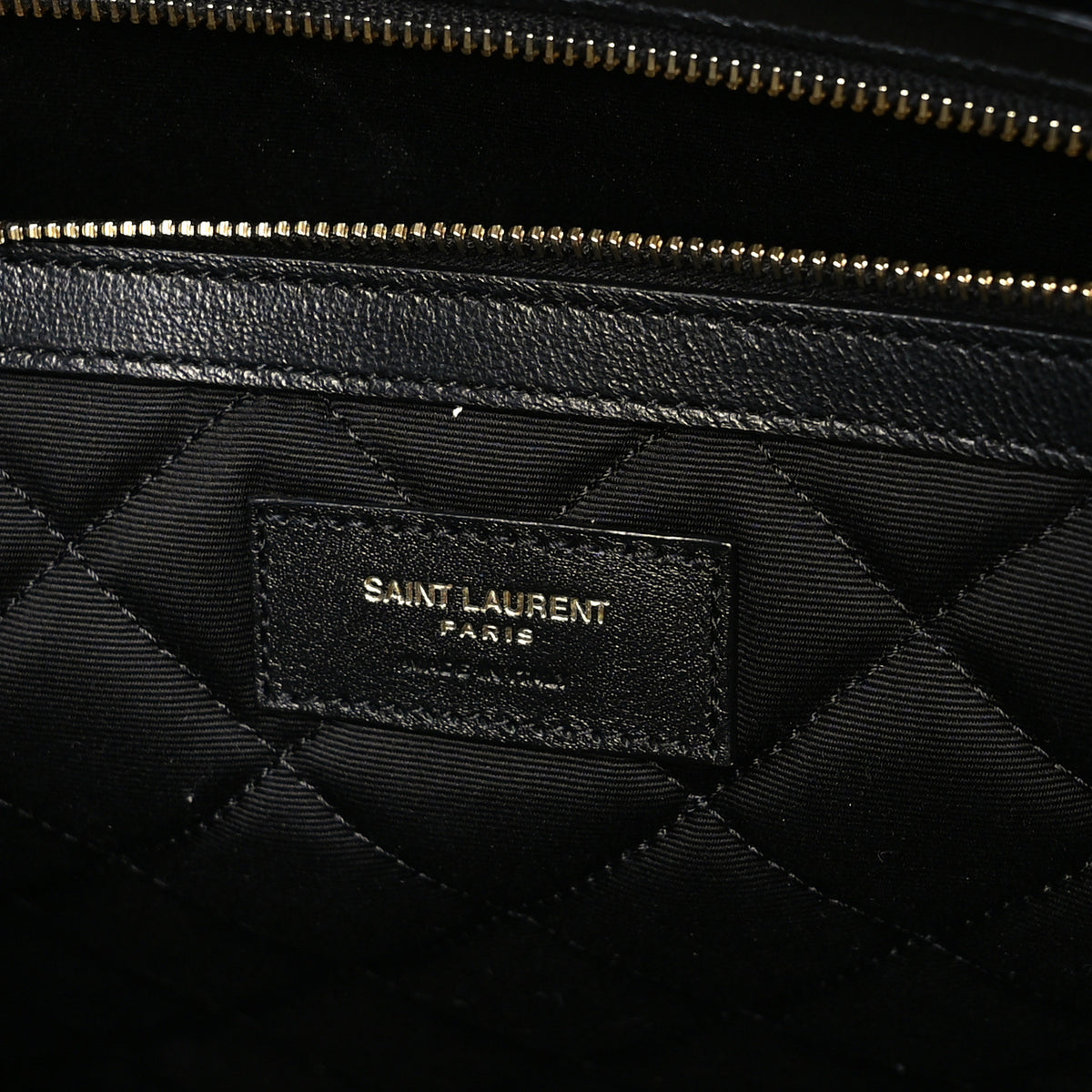 Saint Laurent Calfskin Quilted ES Giant Travel Bag Black 5 of 8