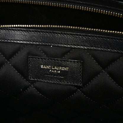 Saint Laurent Calfskin Quilted ES Giant Travel Bag Black 5 of 8