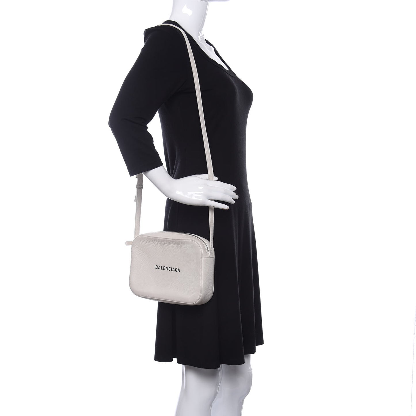 Calfskin Logo S Everyday Camera Bag White