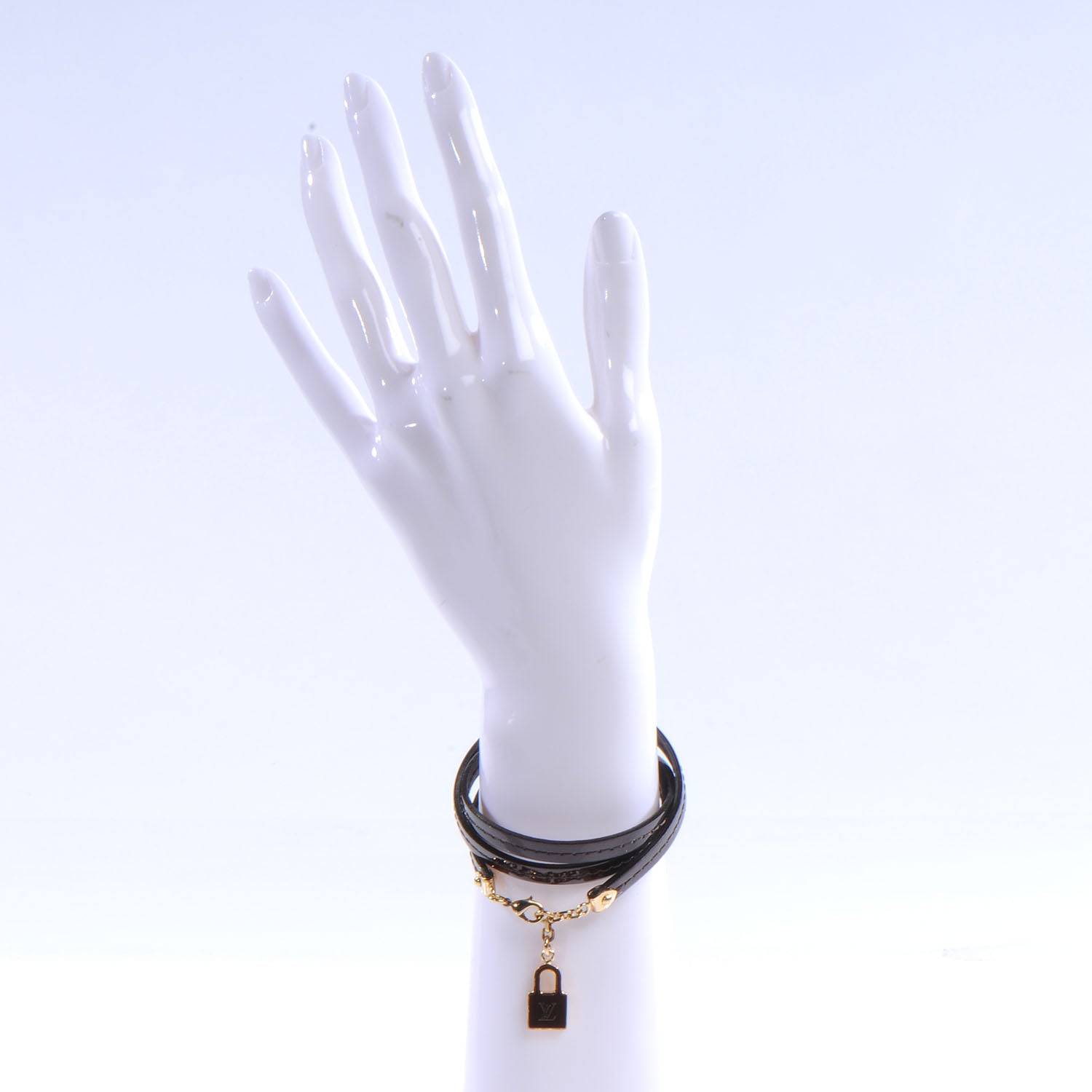 Louis Vuitton Patent Commit Wrap Bracelet Amarante 2 of 5