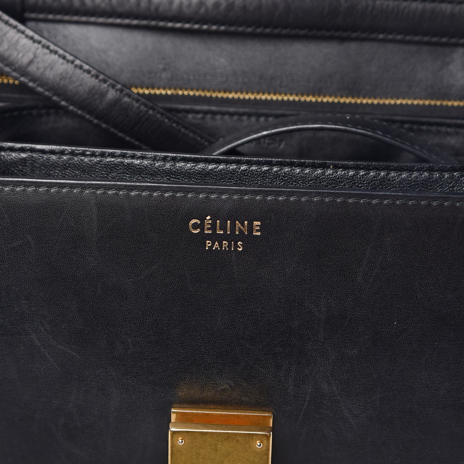 Celine Box Calfskin Medium Classic Box Flap Bag Black 6 of 17