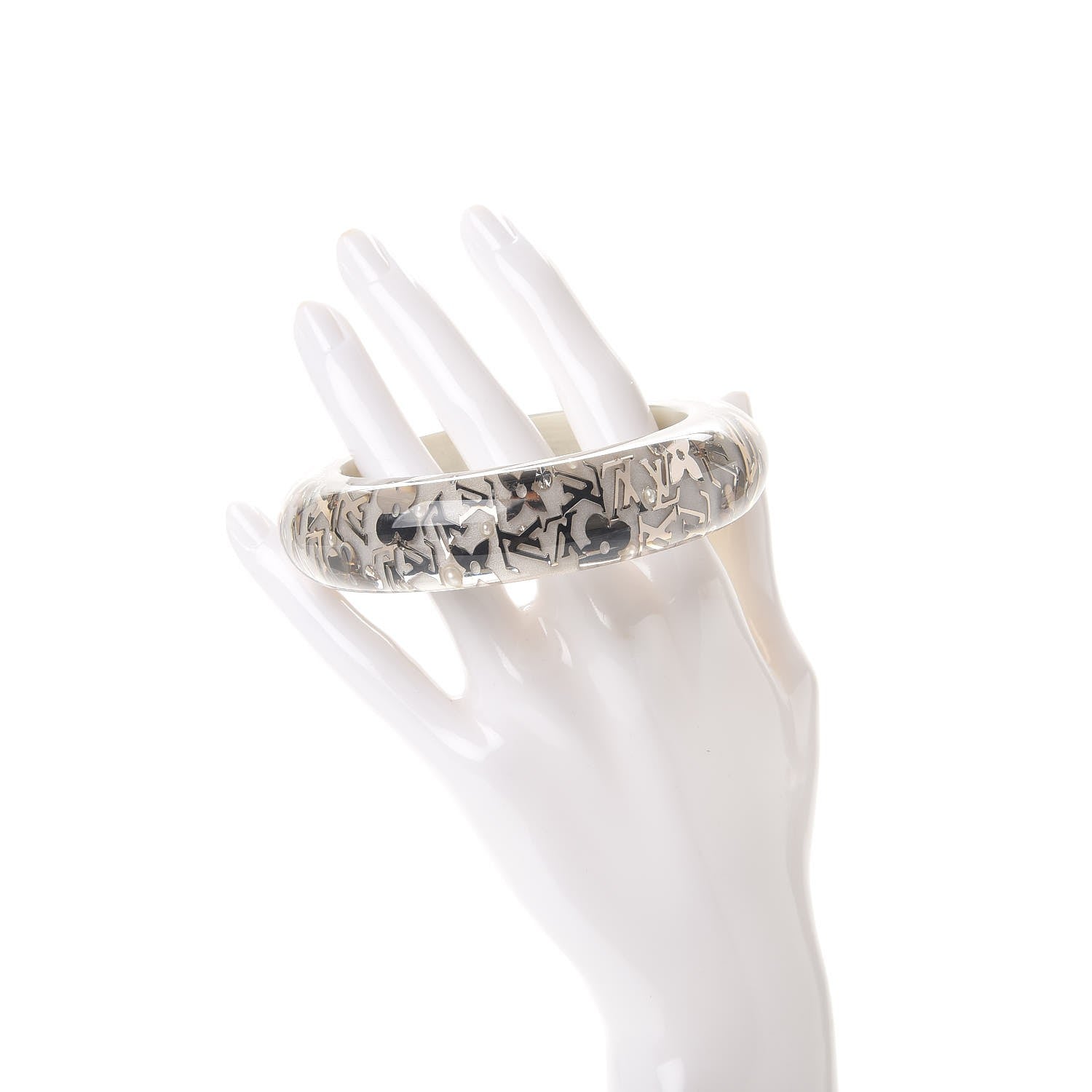 Louis Vuitton Resin Swarovski Medium Inclusion Bracelet GM Grey 2 of 3