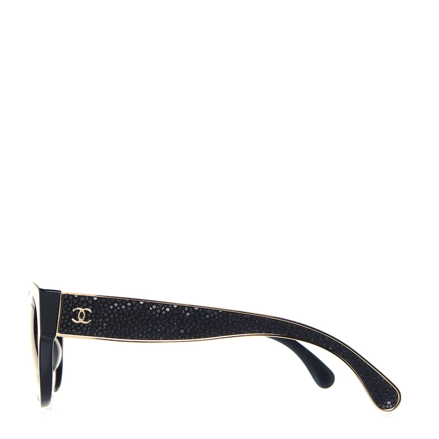 Chanel Crystal CC Polarized Stingray Sunglasses 5273-Q Black 3 of 7