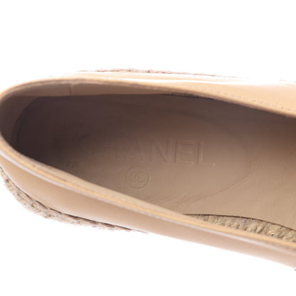 Chanel Lambskin CC Espadrilles 39 Beige Black 8 of 10