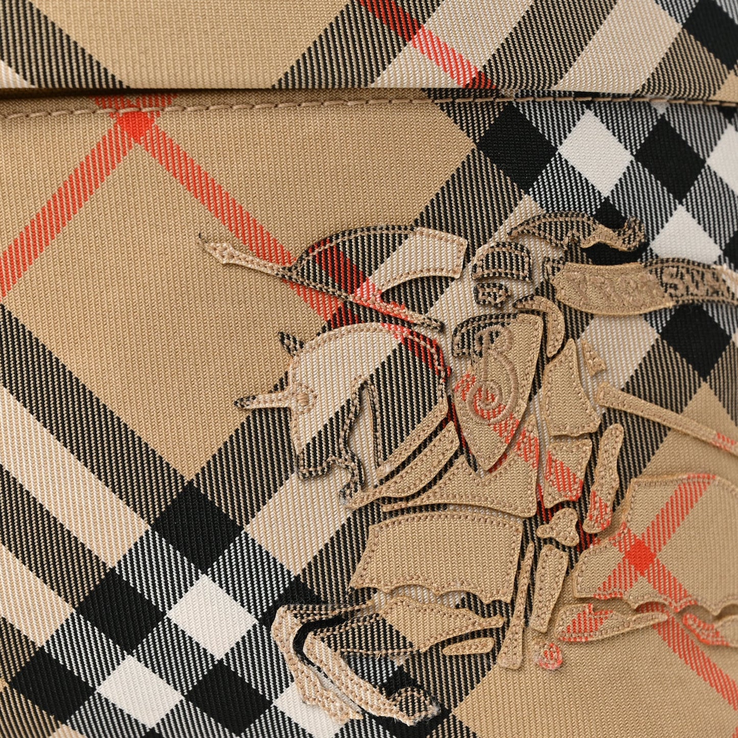 Canvas Check Belt Bag Black Sand Sand