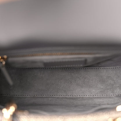 Christian Dior Calfskin Satin Celestial Bead Embroidery Cannage Mini Lady Dior Grey 4 of 8