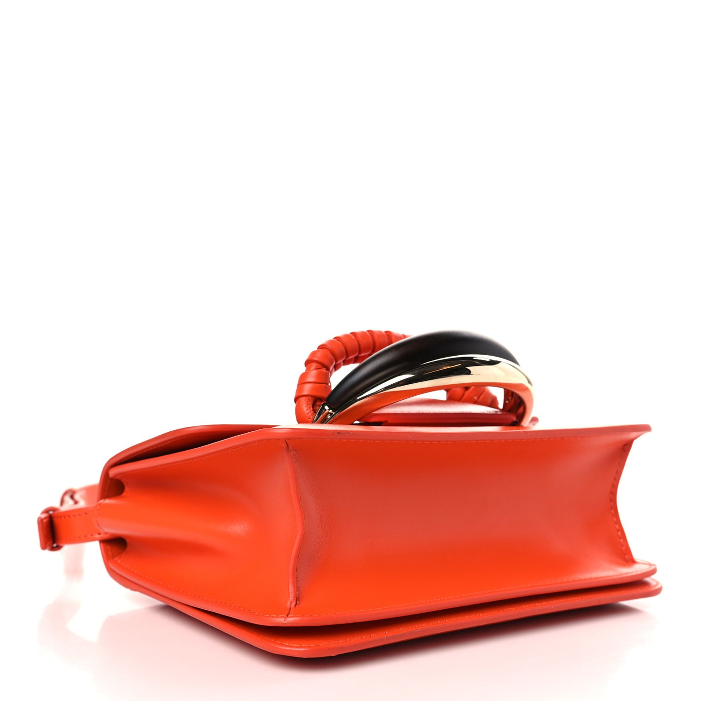 Calfskin Kattie Shoulder Bag Rusted Orange