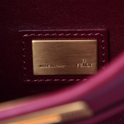 Fendi Vitello Saddle Medium Peekaboo Iconic Satchel Melograno Ciliegia 8 of 11