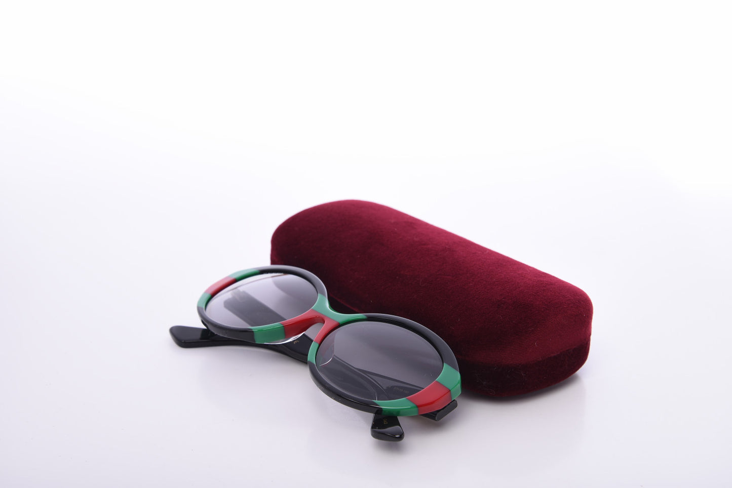 Round Web Sunglasses GG0279SA Black Green