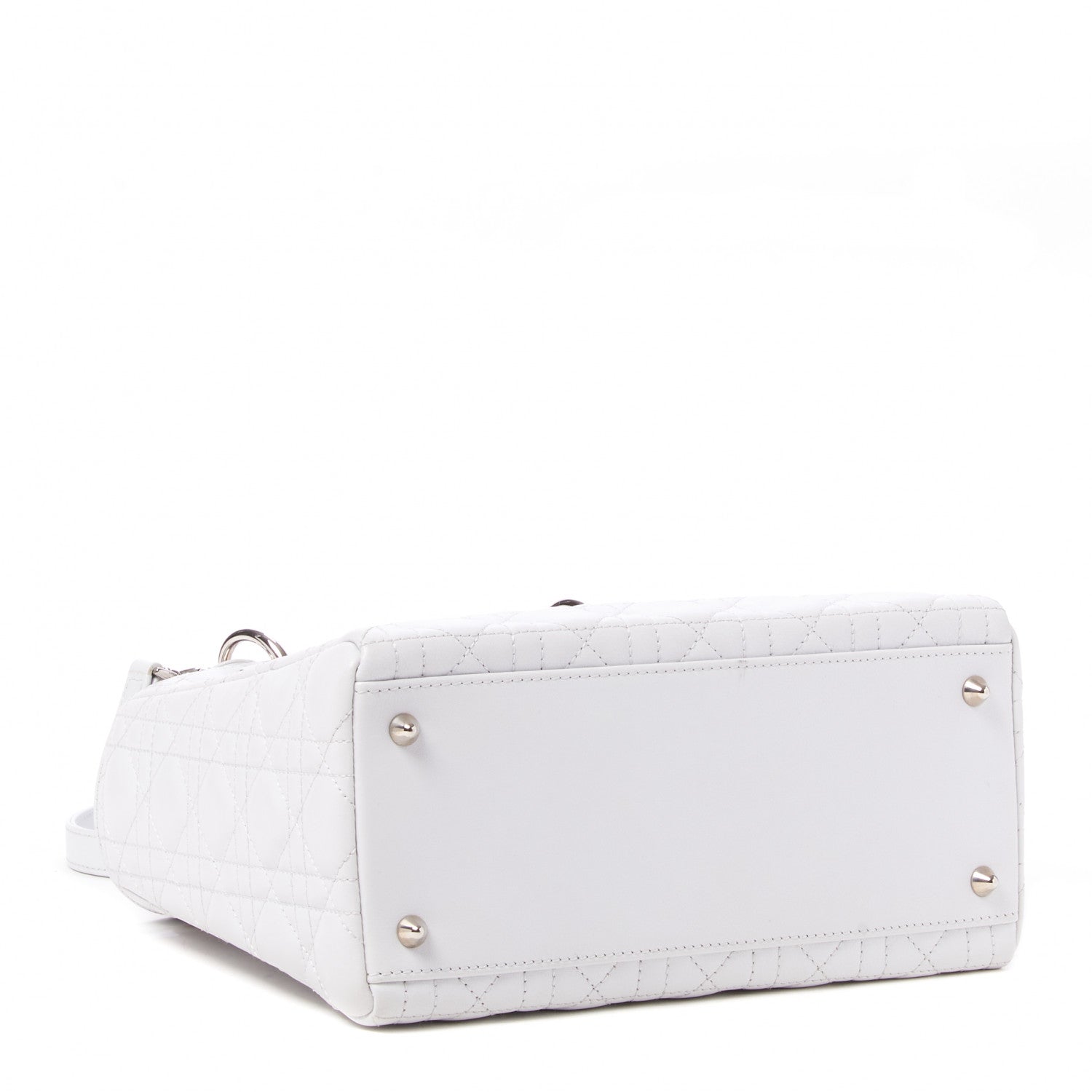 Christian Dior Lambskin Cannage Medium Lady Dior White 4 of 10