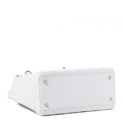 Christian Dior Lambskin Cannage Medium Lady Dior White 4 of 10