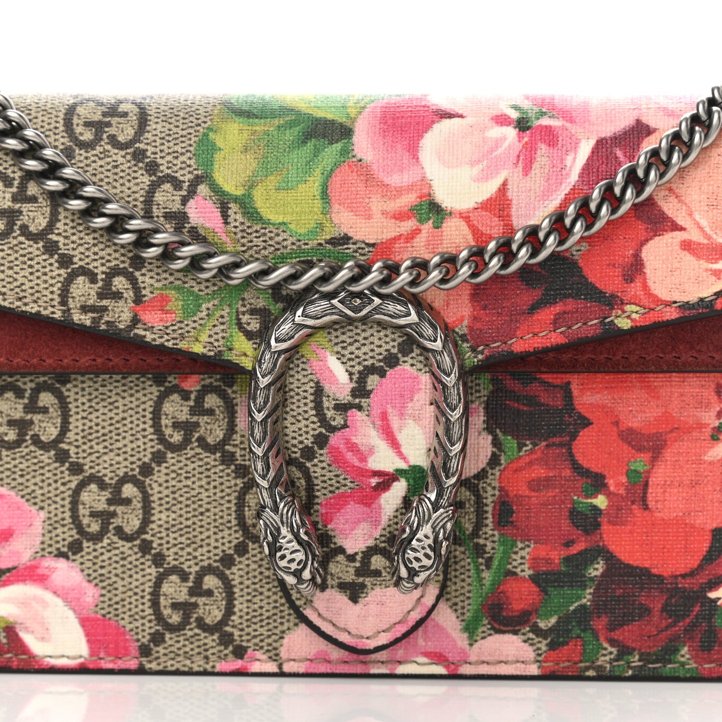 GG Supreme Monogram Blooms Super Mini Dionysus Shoulder Bag Beige Multicolor Dry Rose