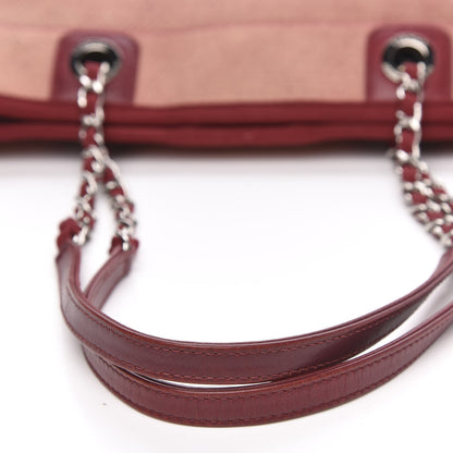 Chanel Canvas Small Deauville Tote Red 7 of 12