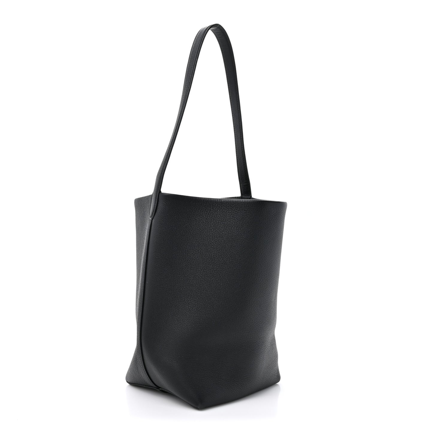 Grained Calfskin Medium N/S Park Tote Black