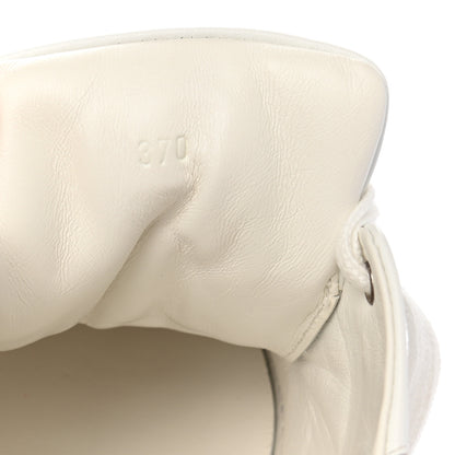 Hermes Calfskin Nappa Dare Sneakers 37 White Rose Dore 7 of 10