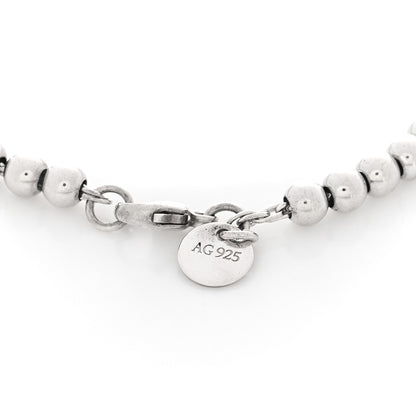 Tiffany Sterling Silver 4mm Bow Bead Bracelet 5 of 7