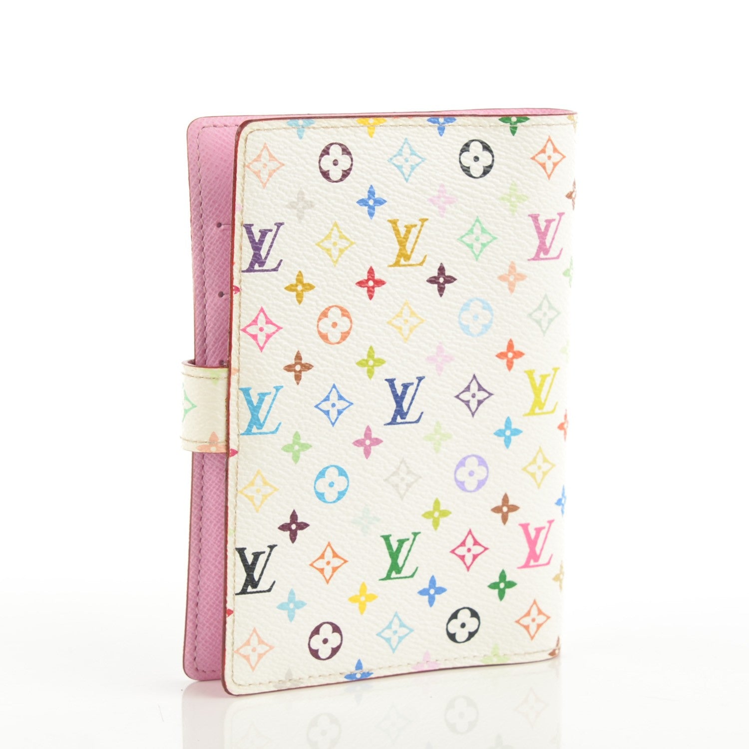 Louis Vuitton Monogram Multicolor Small Ring Agenda Cover White Litchi 3 of 8