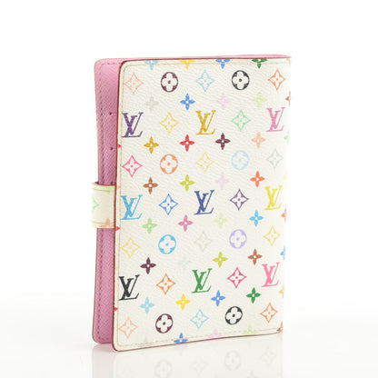 Louis Vuitton Monogram Multicolor Small Ring Agenda Cover White Litchi 3 of 8