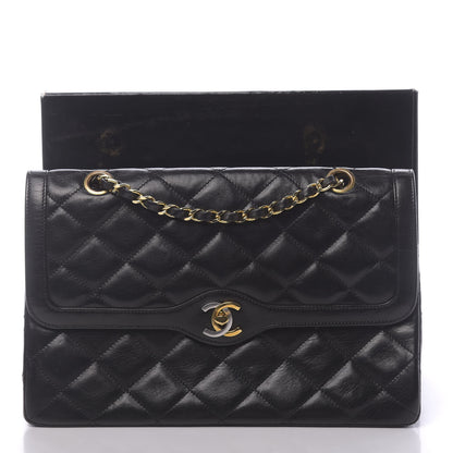 Chanel Lambskin Quilted Medium Double Flap Black 13 of 13