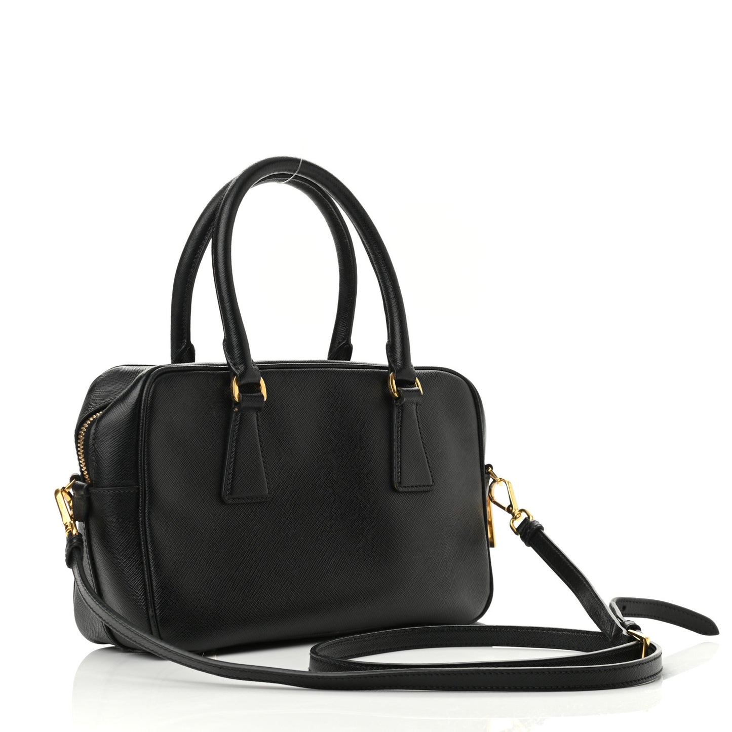 Saffiano Lux Petite Bowler Black