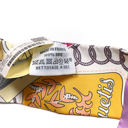 Hermes Silk Cliquetis Twilly Bouton D'Or Mauve 4 of 5