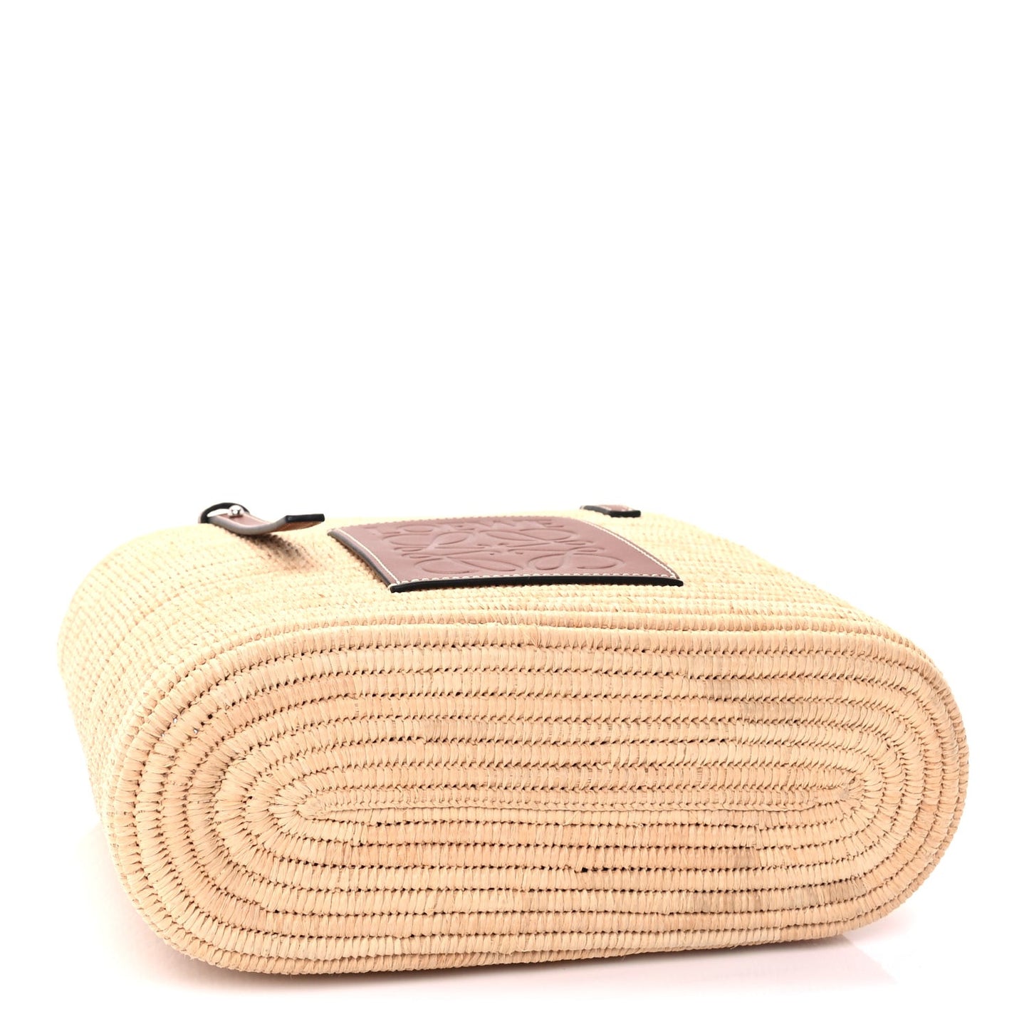 Raffia Small Square Basket Tote Bag Natural Tan