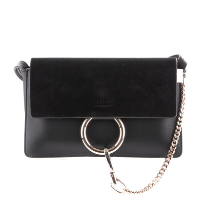 Chloe Suede Calfskin Small Faye Shoulder Bag Black 1 of 6