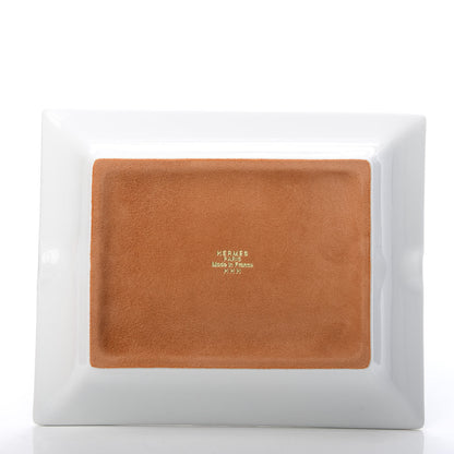 Hermes Porcelain Mountain Zebra Ashtray Chlorophylle 3 of 6