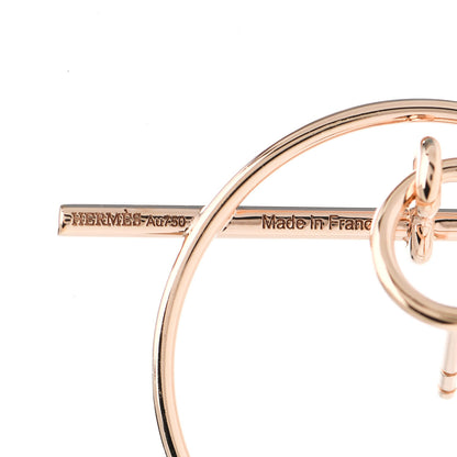 Hermes 18K Rose Gold PM Loop Earrings 4 of 6
