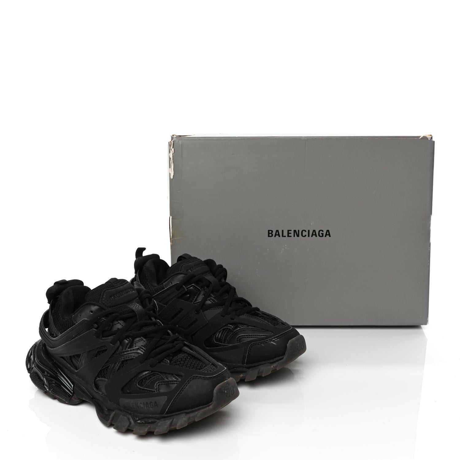 Balenciaga Mesh Nylon Track Sneakers 39 Black 1 of 4