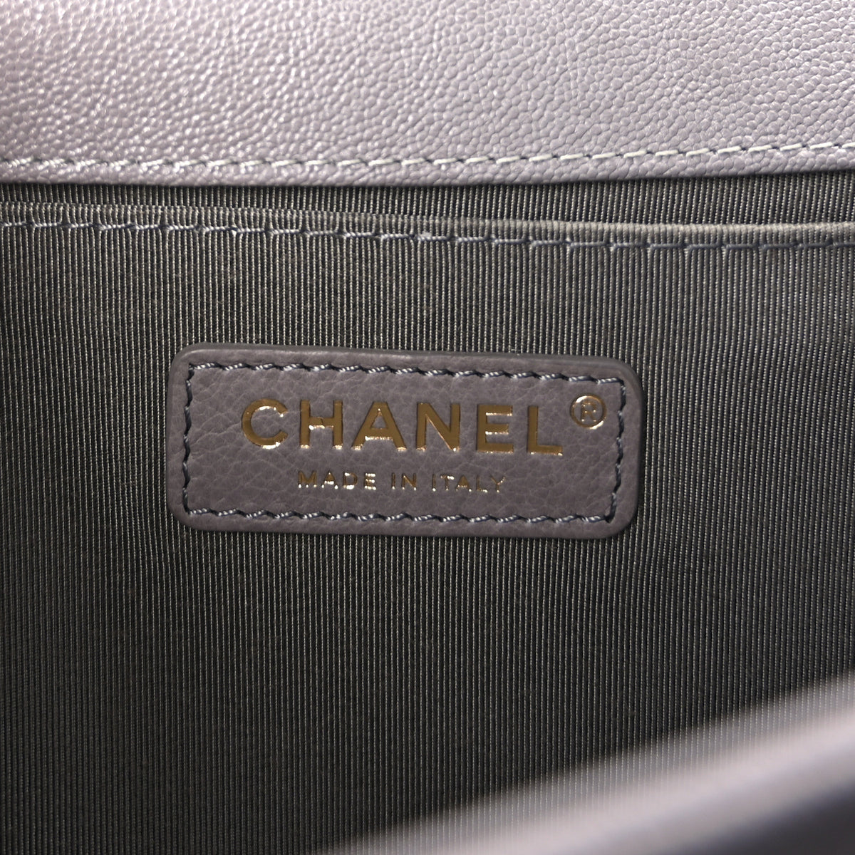 Chanel Calfskin Quilted Medium Boy Flap Grey 4 of 8