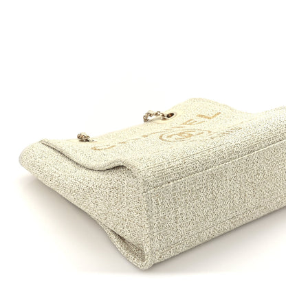 Chanel Lurex Boucle Mini Deauville Tote White 8 of 9