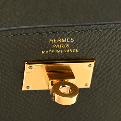 Hermes Epsom Kelly Pocket Compact Wallet Vert De Gris 6 of 8
