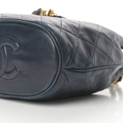 Chanel Lambskin CC Tassel Shoulder Bag Navy 11 of 15