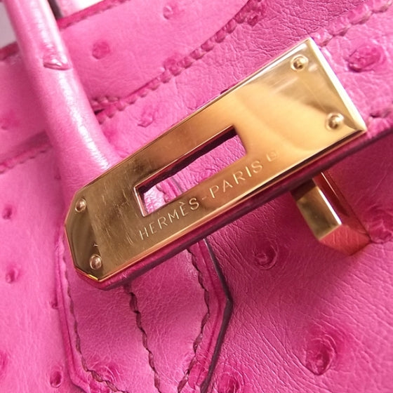 Hermes Ostrich Birkin 30 Fuchsia 11 of 12