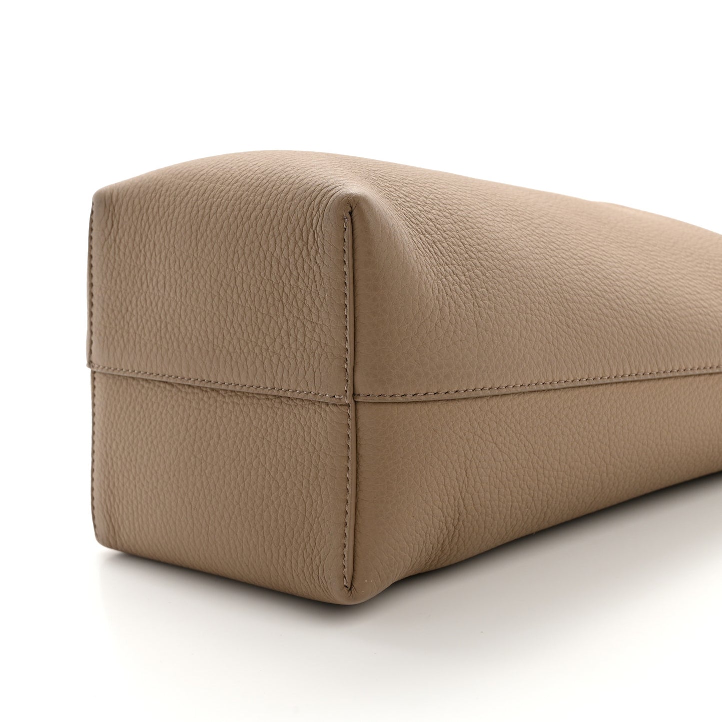 Grained Calfskin Small N/S Park Tote Dark Taupe