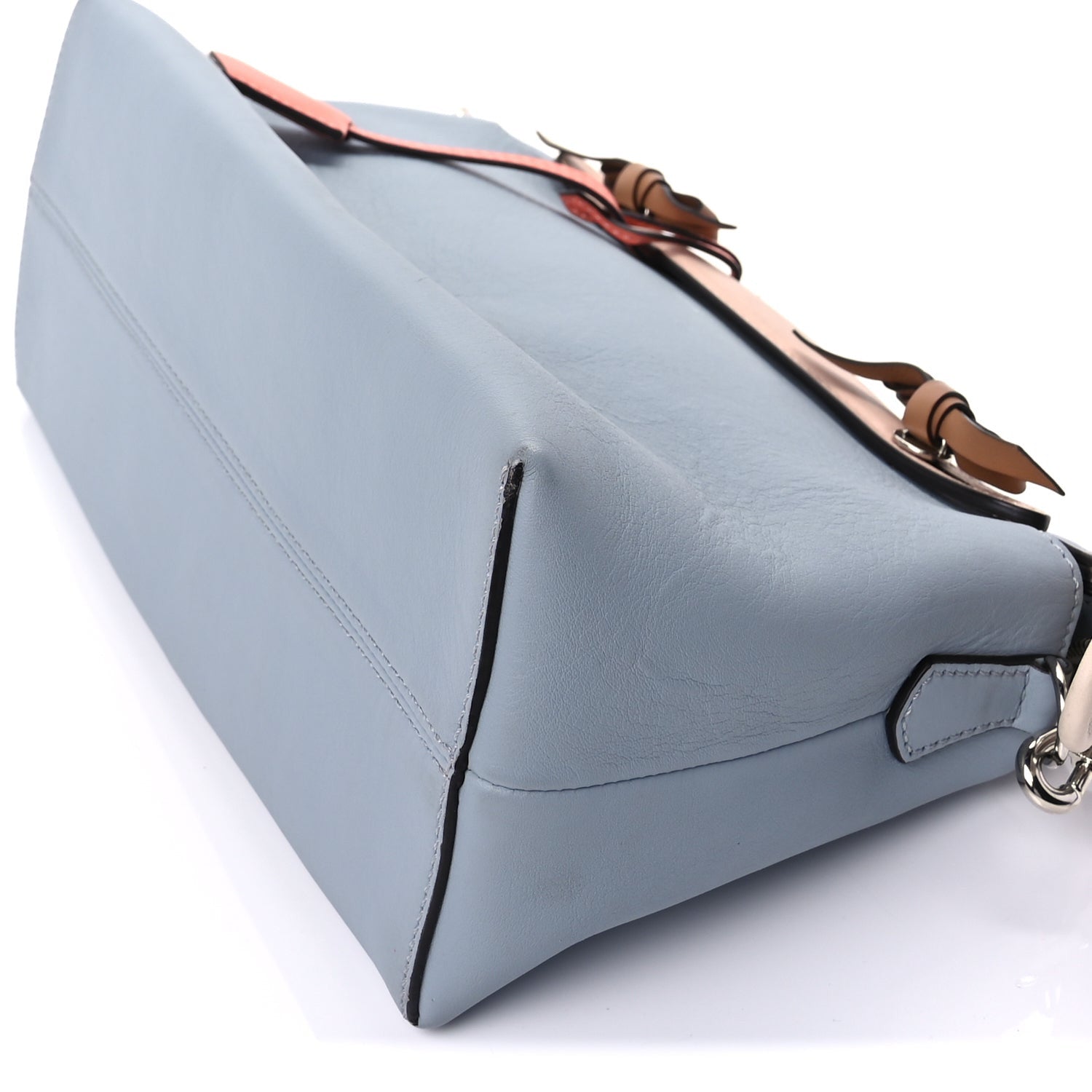 Fendi Vitello Dolce Knotted Medium By The Way Boston Bag  Polvere Orzo Multicolor 8 of 8