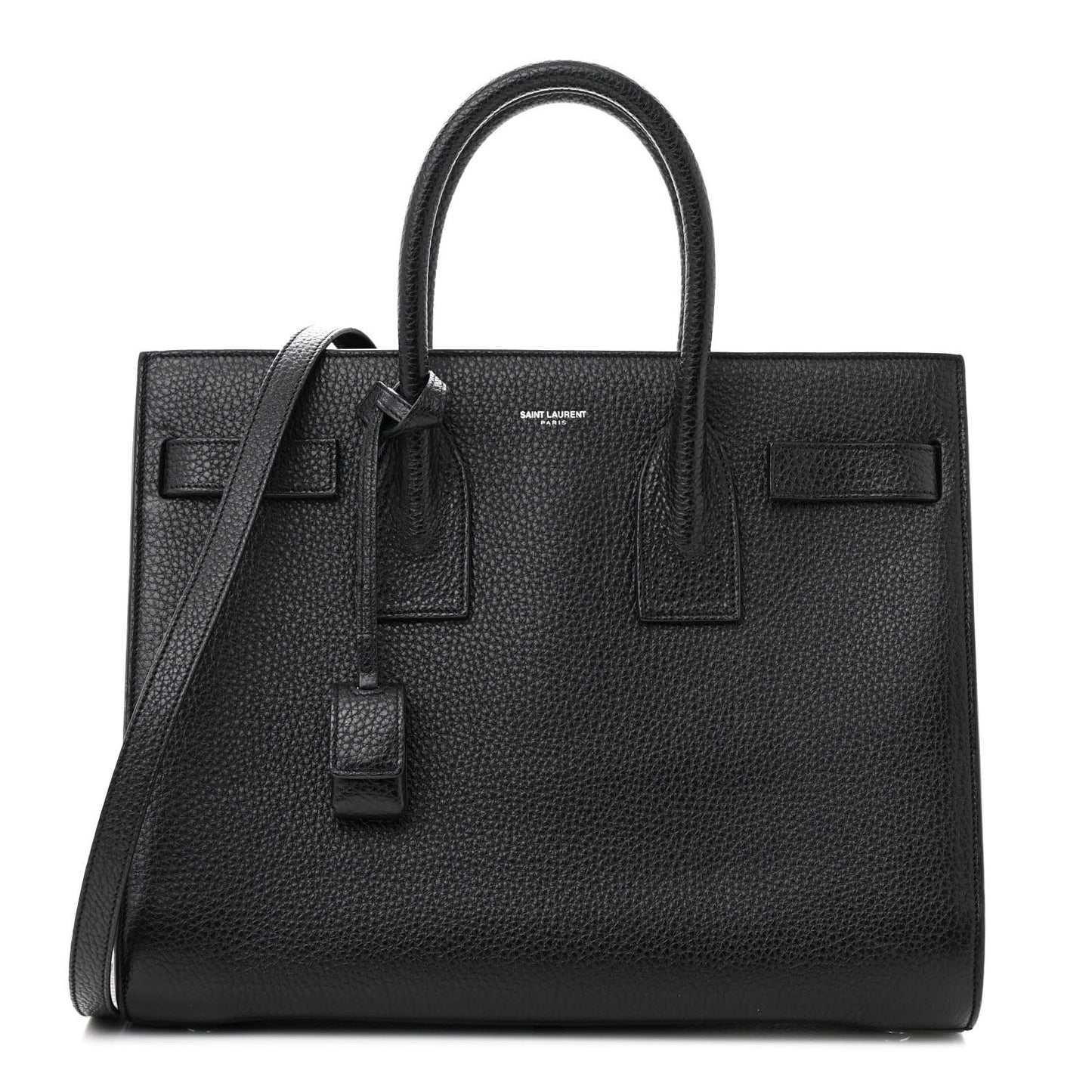 Grained Calfskin Small Sac De Jour Black