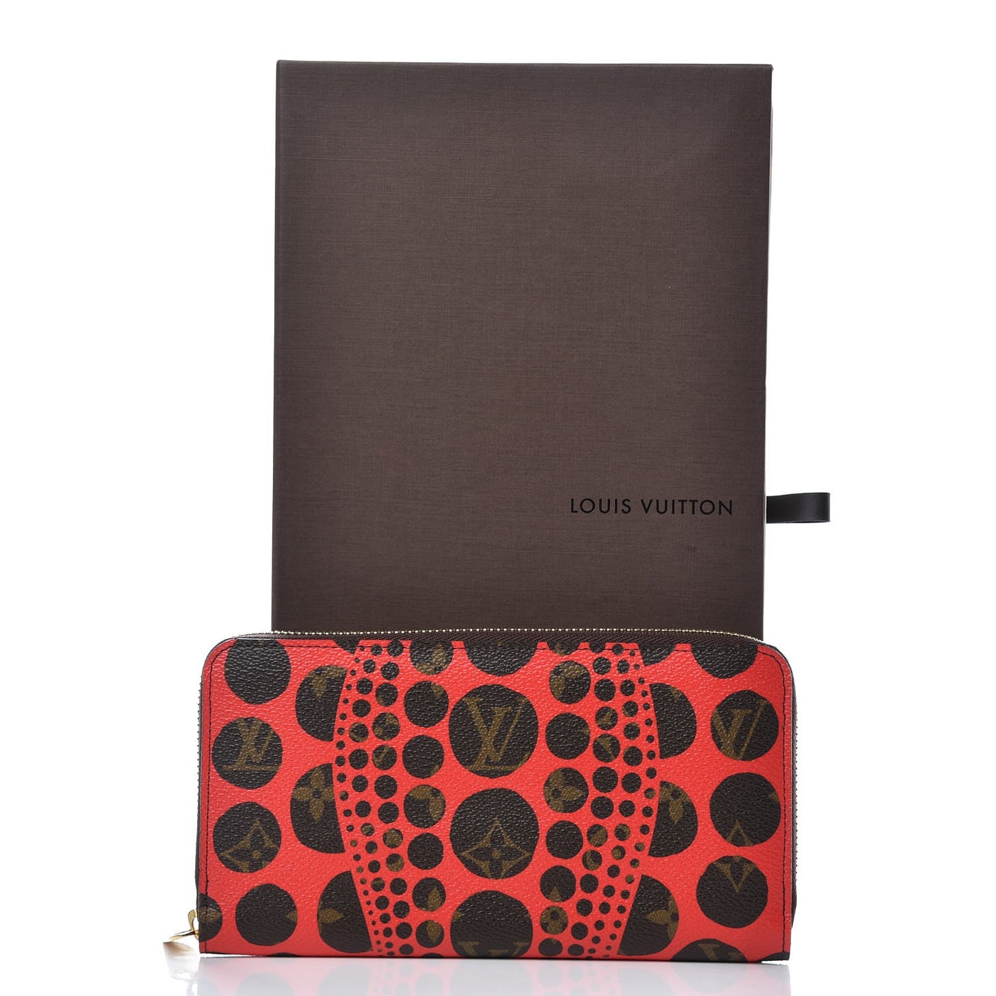 Monogram Kusama Pumpkin Dots Zippy Wallet Red