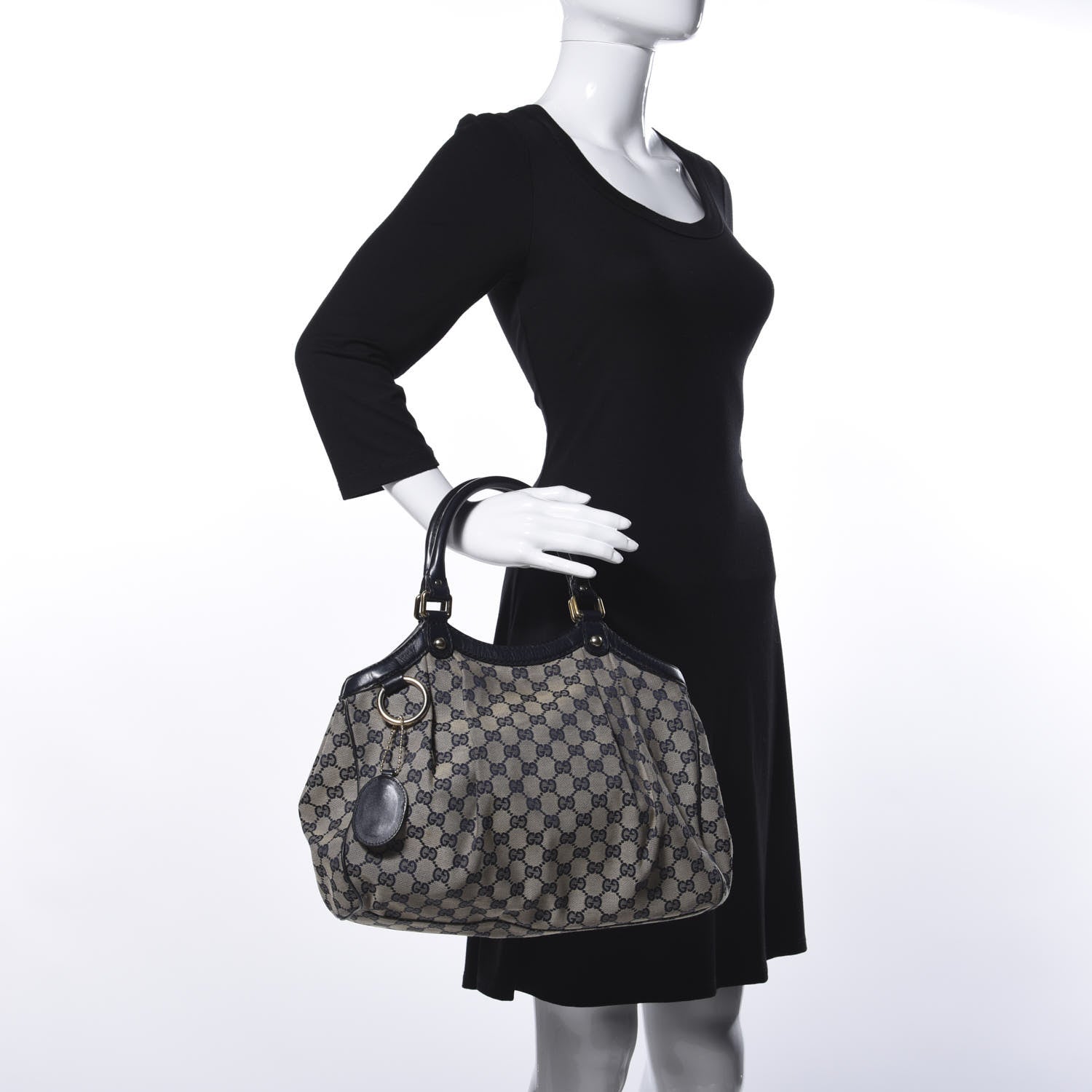 Gucci Monogram Medium Sukey Tote Navy 2 of 11