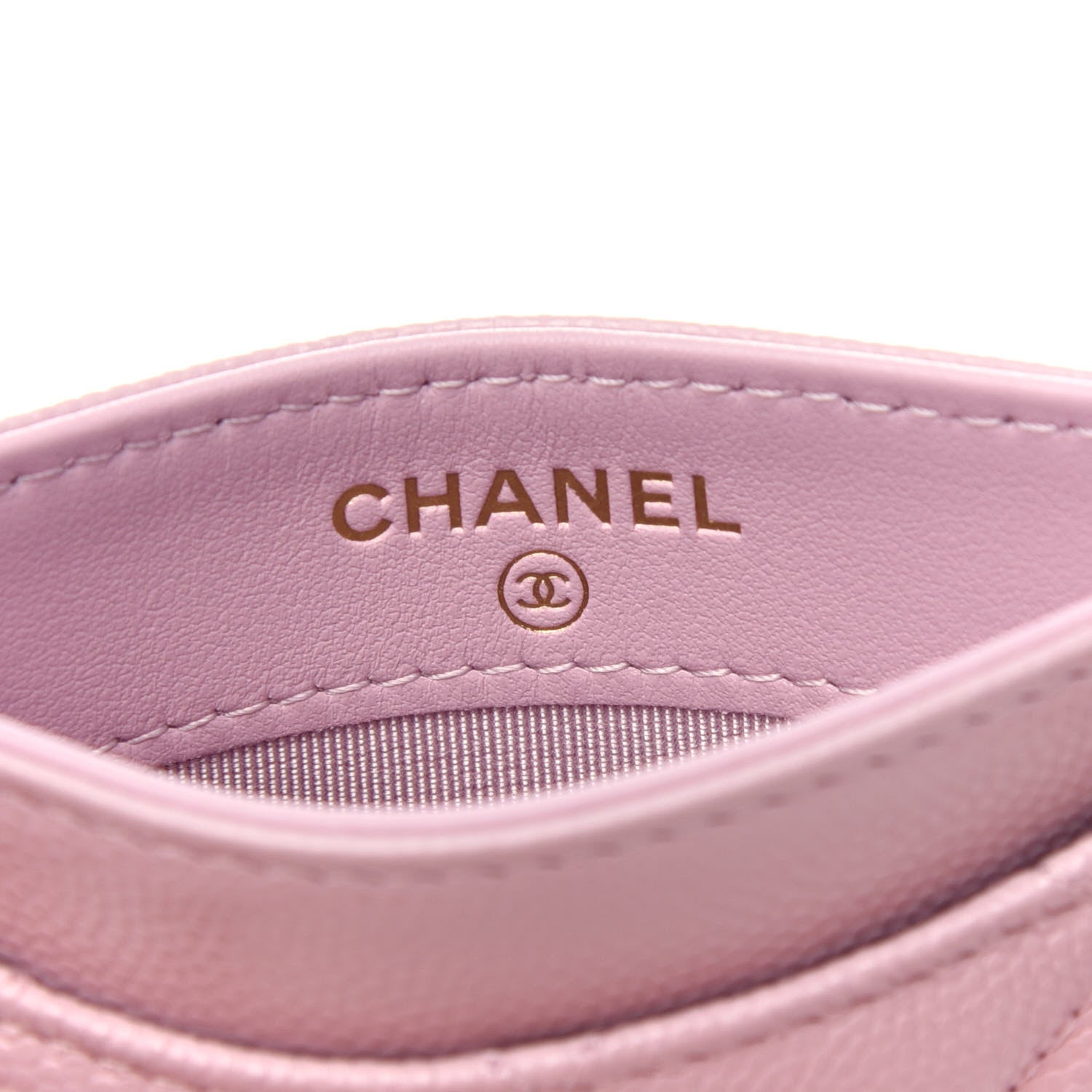 Chanel Caviar Quilted Card Holder Pink 6 of 9