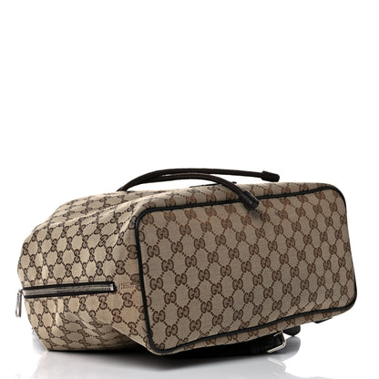 Gucci Monogram Dollar Calfskin O Drawstring Backpack Beige Ebony Testa di Moro Dark Chocolate 5 of 17